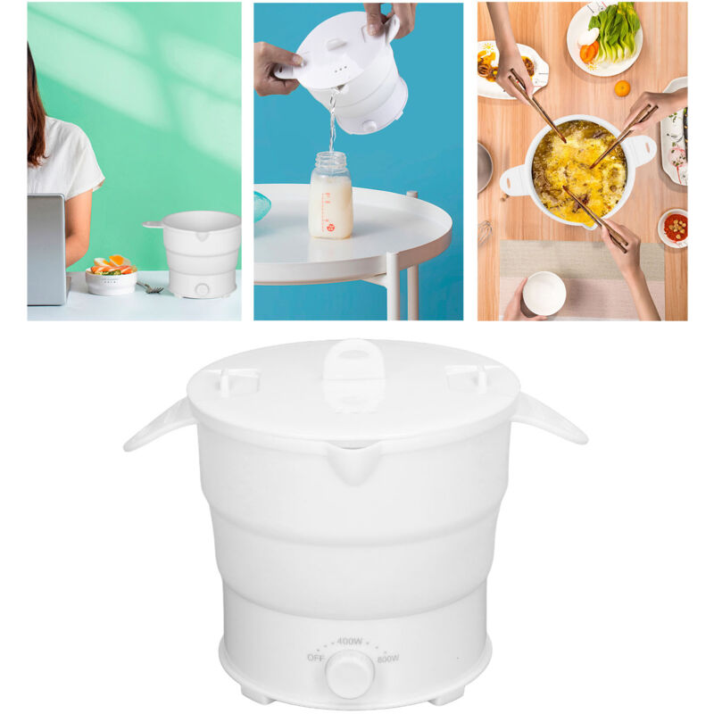 foto del prodotto marmite lectrique multifonction 1,2 l portable et pliable pour la maison, le dortoir, le bureau, les voyages, prise ue 220 v