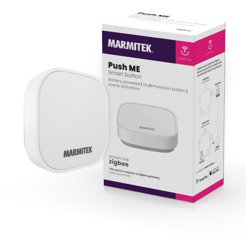 foto del prodotto marmitek zigbee smart button push me interruttore zigbee tuya 3.0 wall switch controlla i tuoi dispositivi smart me senza telefono cellulare