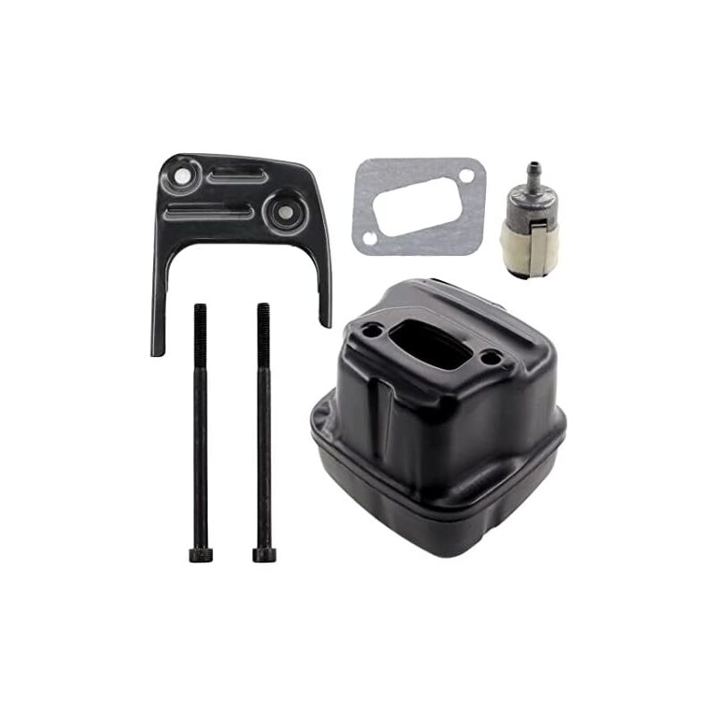 foto del prodotto marmitta con guarnizione supporto vite filtro carburante per husqvarna 340 345 346 346xp 350 351 353 ricambi jonsered 2150 2153 544028301