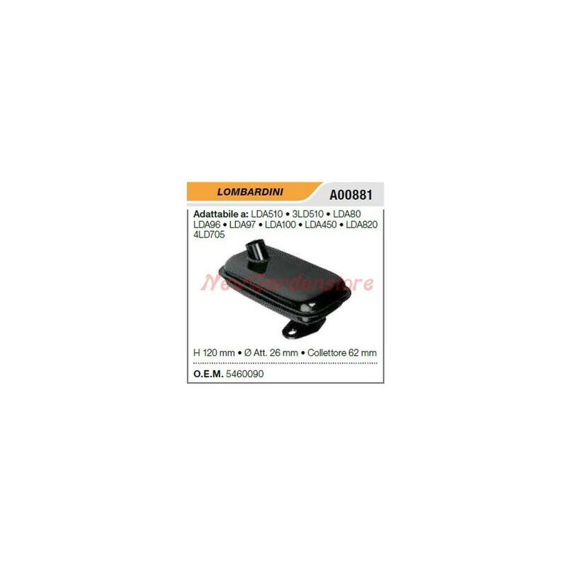 foto del prodotto marmitta silenziatore lombardini motozappa lda510 3ld510 a00881