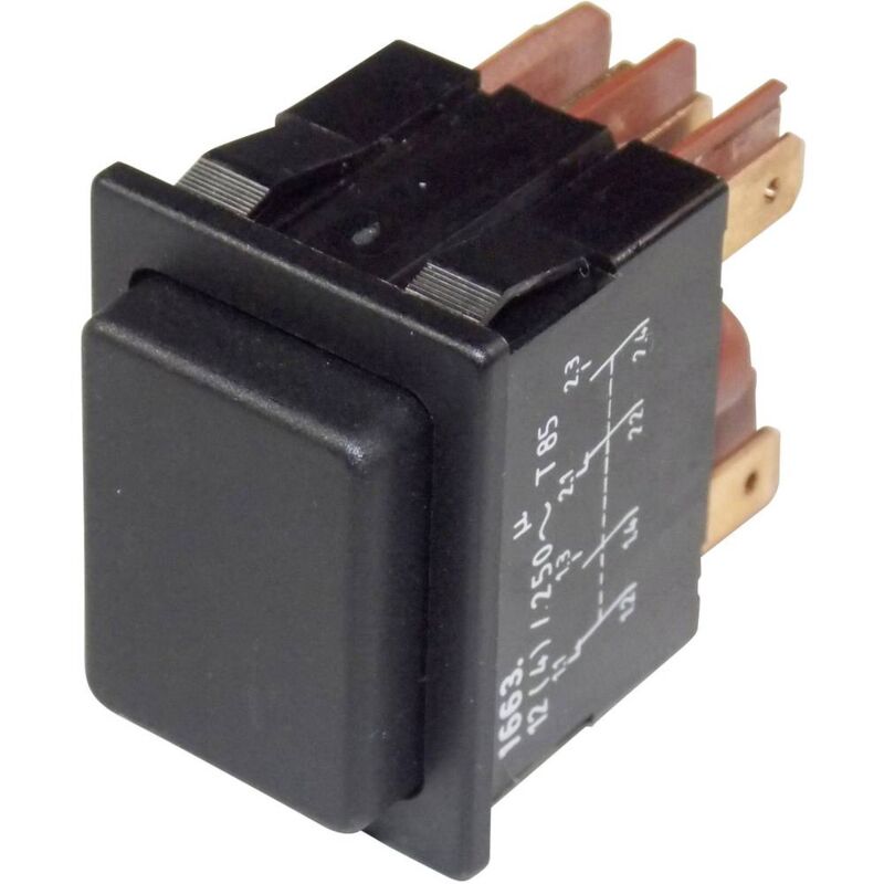 immagine 0 del prodotto marquardt 1663.0101 1663.0101 pulsante 250 v ac 12 a 2 x on on momentaneo l x l 25 mm x 33 mm ip40 1 pz.