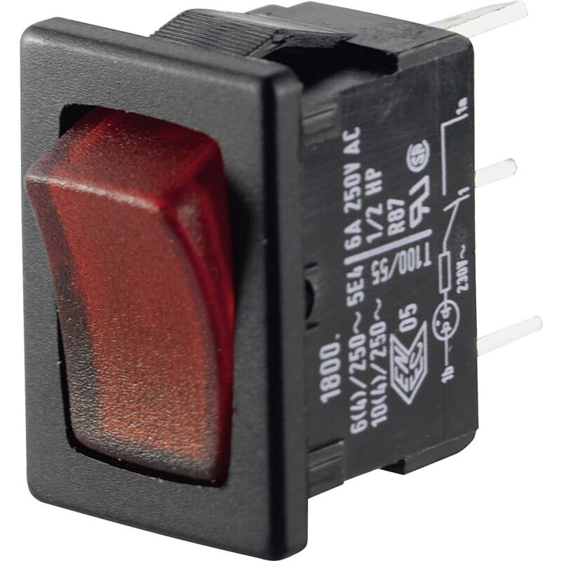 foto del prodotto marquardt 1800.1102 interruttore a bilanciere 01800.1102 02 250 v ac 6 a 1 x off on ip40 permanente 1 pz.