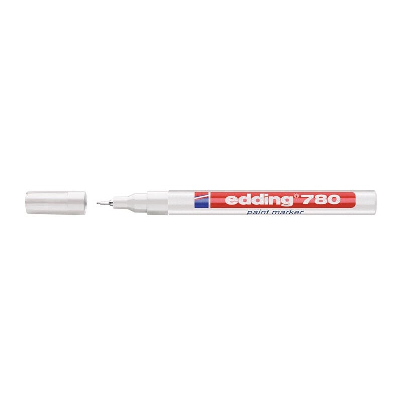 foto del prodotto marqueur peinture 780 blanc trait largeur 0,8mm pointe ronde edding par 10 