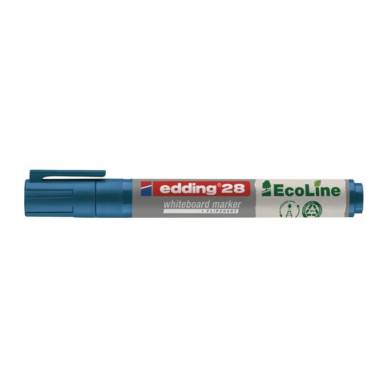 foto del prodotto marqueur tableau blanc 28 ecoline bleu trait largeur 1,5-3mm pointe ronde edding par 10