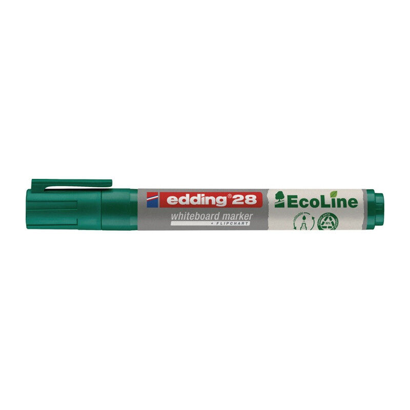 foto del prodotto marqueur tableau blanc 28 ecoline vert trait largeur 1,5-3mm pointe ronde edding par 10
