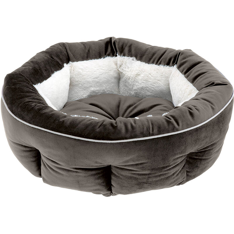 foto del prodotto marquis morbida cuccia in velluto per cani e gatti.. variante 45 misure 45 x 16 cm grigio ferplast