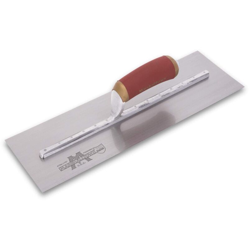 foto del prodotto marshalltown frattazzo lisciante permashape, forma curva, in acciaio al carbonio, perfetto per stuccatori e stuccatori, dimensioni della frattazzo 