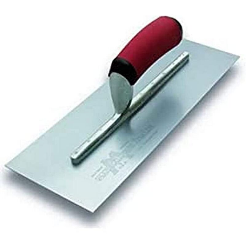 foto del prodotto marshalltown frattazzo lisciante permashape, forma piatta, con manico durasoft, in acciaio inossidabile, perfetto per stuccatori e stuccatori,
