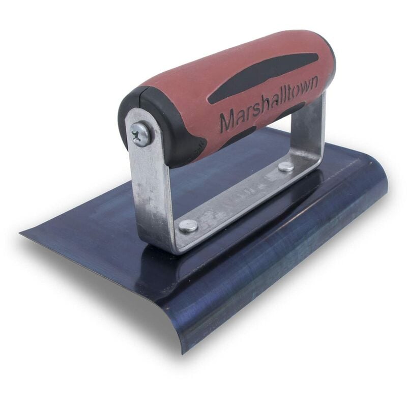 foto del prodotto marshalltown frattazzo per bordi con estremit curva, r 10mm, l 13mm, con manico durasoft, in acciaio blu, dimensioni 152x102 mm