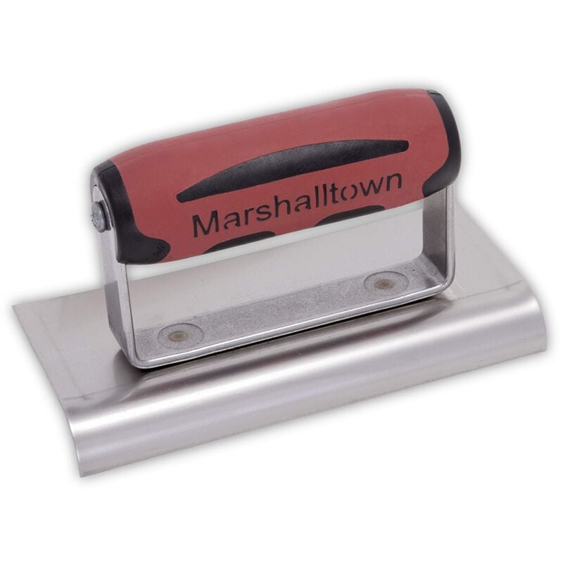 foto del prodotto marshalltown frattazzo per bordi con estremit curve, r 13mm, l 16mm con manico durasoft in acciaio inossidabile, dimensioni del frattazzo 152x76