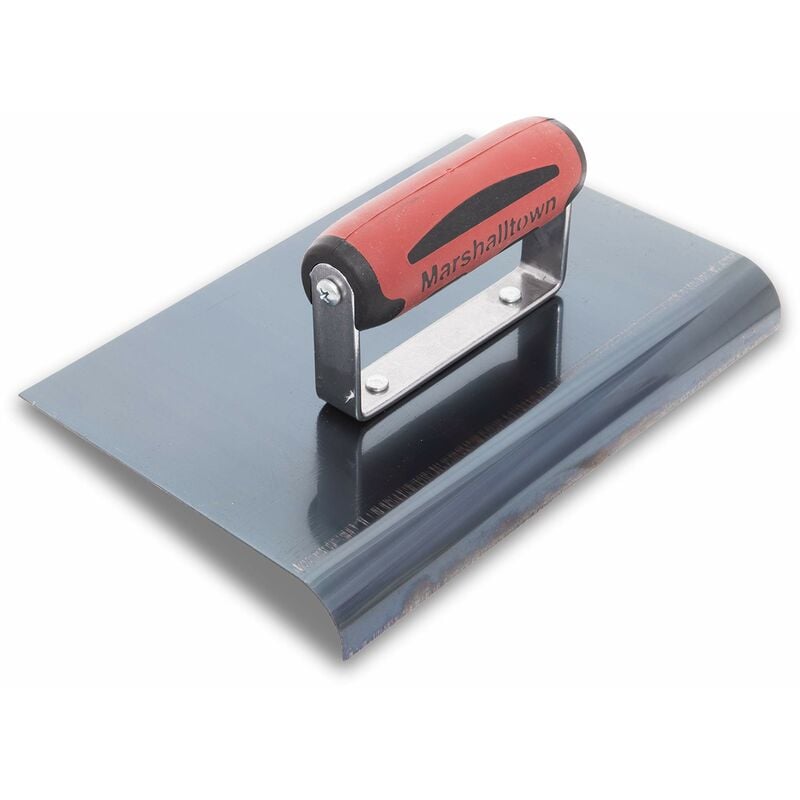 foto del prodotto marshalltown frattazzo per bordi in acciaio blu con impugnatura durasoft, per arrotondare il calcestruzzo, raggio 19 mm, labbro 22 mm, dimensioni