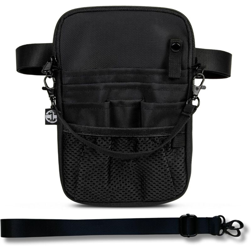 foto del prodotto marsupio da cintura per infermieri 4 in 1 con tasche per attrezzature mediche, porta nastro e comodo spazio per stetoscopi, forbici per bende e
