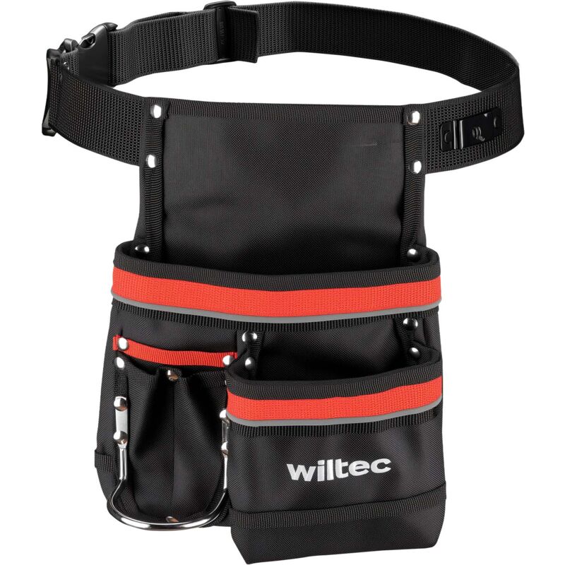 foto del prodotto marsupio da lavoro, marsupio porta attrezzi 25 x 30 cm, portata 15 kg, 5 scomparti, cintura regolabile, per elettricista, carpentiere, idraulico