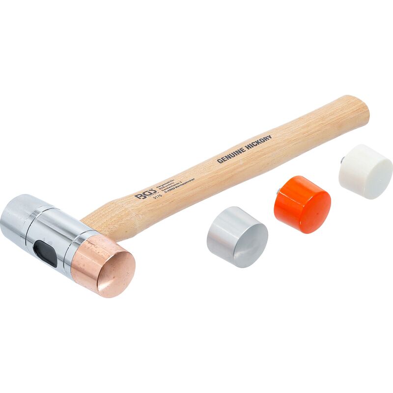 foto del prodotto martello con teste intercambiabili manico hickory 35 mm