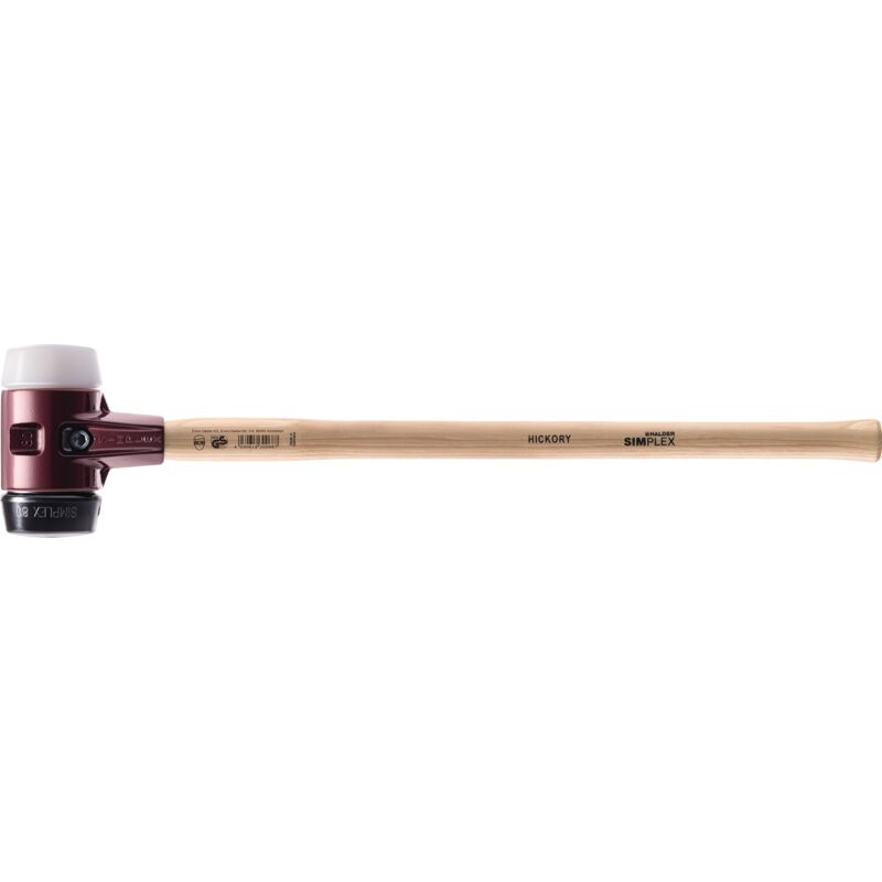 foto del prodotto martello da battuta halder simplex gomma piena superplastica con corpo in ferro malleabile, manico in legno di hickory di alta qualit d 100 mm