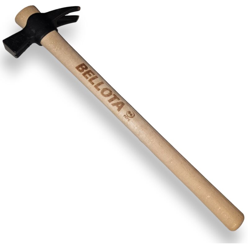 foto del prodotto martello da carpentiere in acciaio con magnete reggichiodi e manico lungo in legno 45 cm