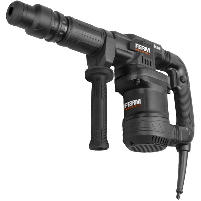 foto del prodotto martello demolitore professionale 1200w. 12 posizioni regolabili dello scalpello. include 1 scalpello a punta 25 mm sds max, uno scalpello piatto 25