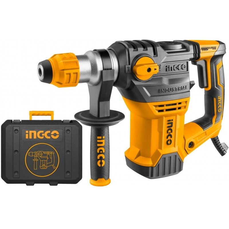 foto del prodotto martello demolitore sds plus 5,5 j 1500w ingco con valigetta ed accessori