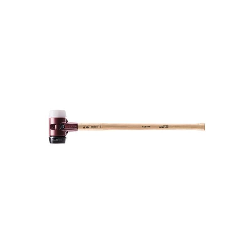 foto del prodotto martello halder simplex testa 80 mm lunghezza 800 mm superplastica bianca gomma nera hickory medio duro