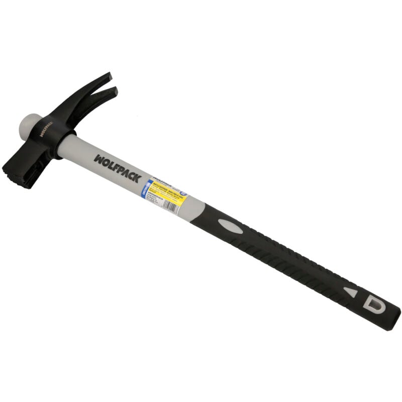 foto del prodotto martello magnetico per casseforme in vetroresina manico in vetroresina con impugnatura antiscivolo. 700 grammi 50 cm.