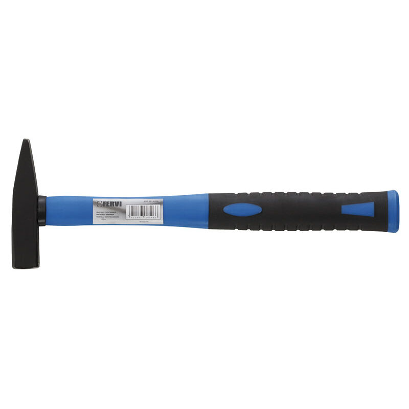 foto del prodotto martello mazzetta tipo tedesco con manico in fibra 300g fervi 0514/300