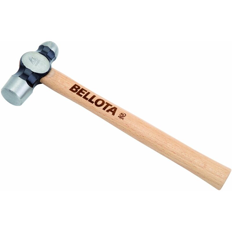 foto del prodotto martello meccanico a palla manico di legno faggio 230gr