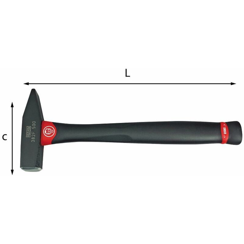 foto del prodotto martello per meccanici manico in graphite 382 f 1000 gr