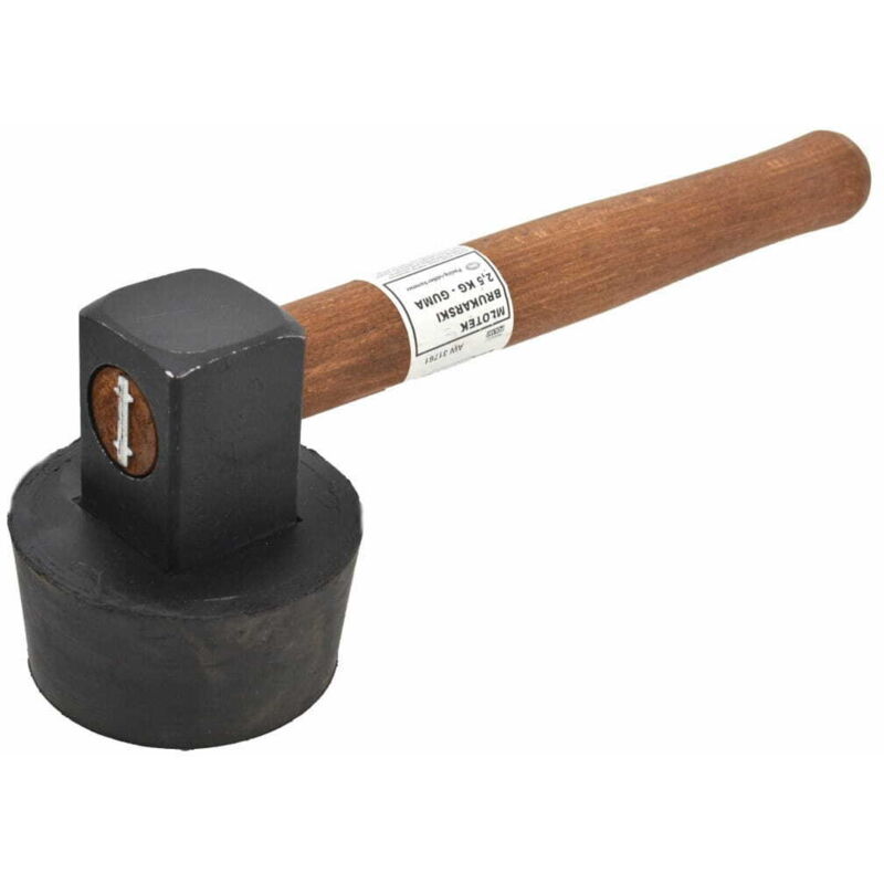 foto del prodotto martello per pavimentazioni awtools 2,5 kg in gomma vulcanizzata