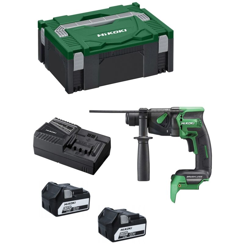 foto del prodotto martello perforatore hikoki dh18dpbwpz 2 x 5,0 ah uc18yfsl valigetta hscii 