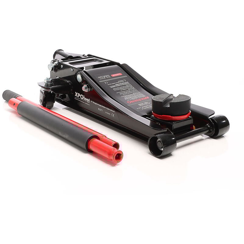 foto del prodotto martinetto idraulico 3 t 85 500mm cric sollevatore a carrello con doppio pistone xpotool