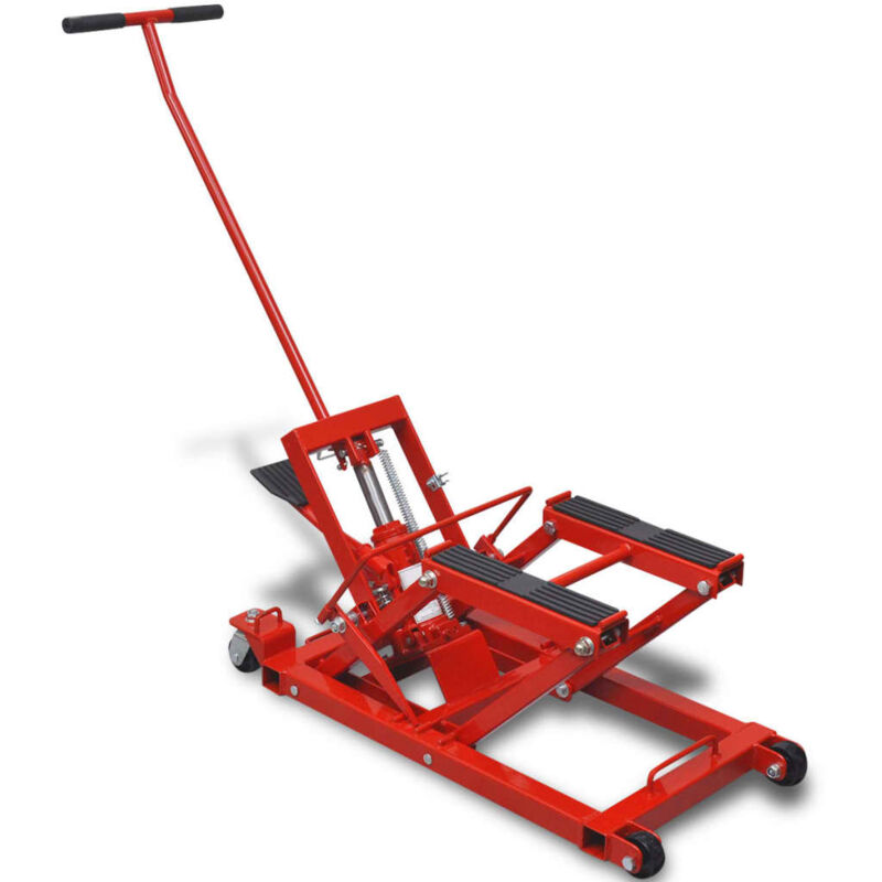 foto del prodotto martinetto idraulico per motociclette atv 680 kg rosso vidaxl