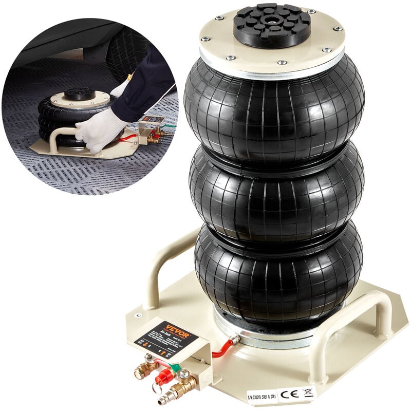 foto del prodotto martinetto pneumatico 3 tonnellate sollevamento 140 450 mm martinetto pneumatico 0451390 mpa martinetto portatile 3 cuscini dearia per riparazione
