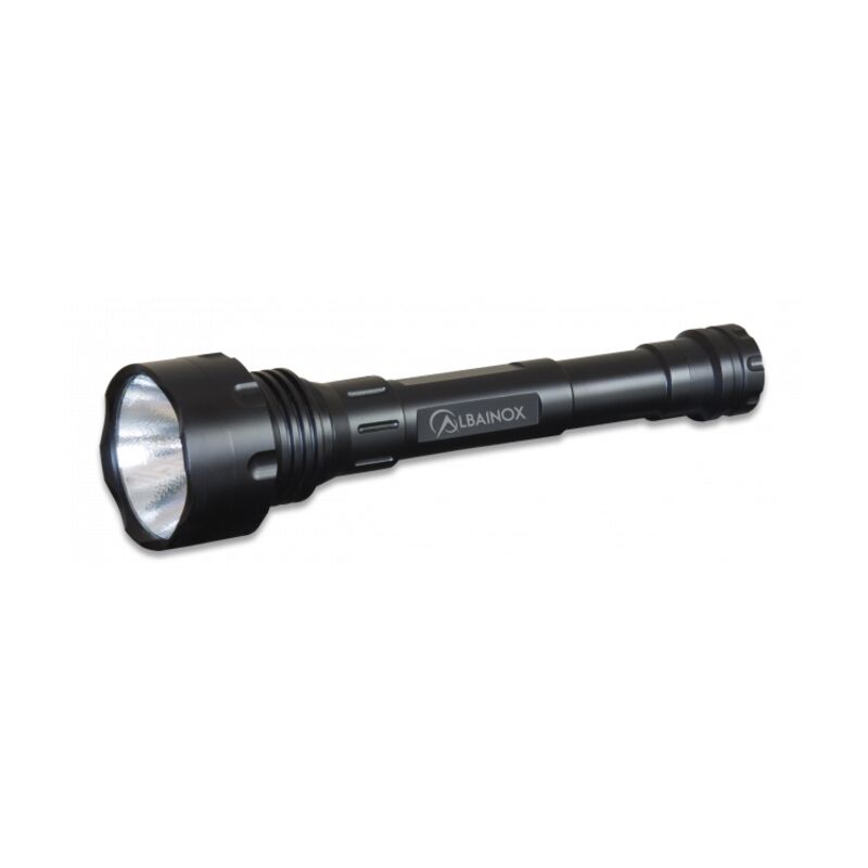 foto del prodotto martinez albainox torcia tattica con 4 funzioni led 3 w dimensione 21,5 cm, in confezione blister 12188