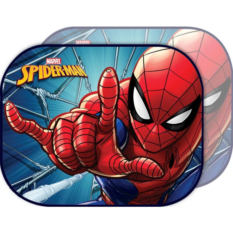 foto del prodotto marvel coppia di tendine laterali parasole auto spiderman uomo ragno bambino