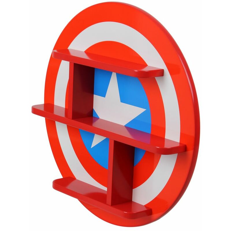 foto del prodotto marvel libreria mensola sagomata capitan america avengers in legno