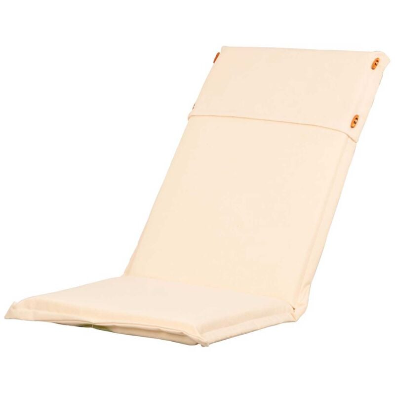 foto del prodotto marvin cuscino per poltrona sedia sdraio relax sediva da giardino esterno tessuto resistente imbottito reclinabile sfoderabile alto ecru 