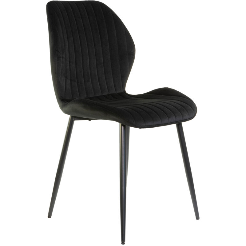 foto del prodotto marvin sedia in velluto con struttura in metallo nero e seduta imbottita ravello, poltroncina di design moderno ed ergonomico per casa, ufficio,
