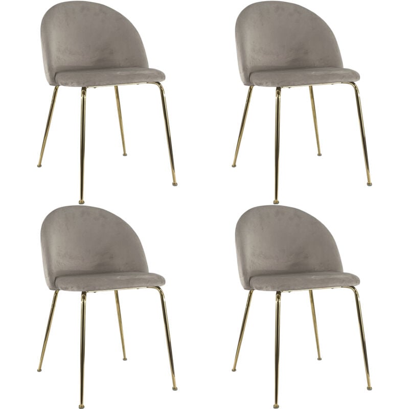 foto del prodotto marvin sedia in velluto e oro oslo da sala pranzo con gambe metallo dorate seduta imbottita sedie poltroncine di design per salotto soggiorno