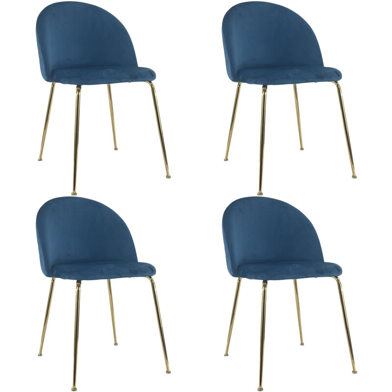 foto del prodotto marvin sedia in velluto e oro oslo da sala pranzo con gambe metallo dorate seduta imbottita sedie poltroncine di design per salotto soggiorno