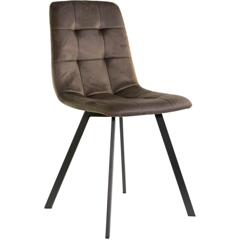 foto del prodotto marvin sedia in velluto taormina con struttura monoscocca in metallo nero e seduta imbottita, poltroncina di design moderno per casa ufficio sala