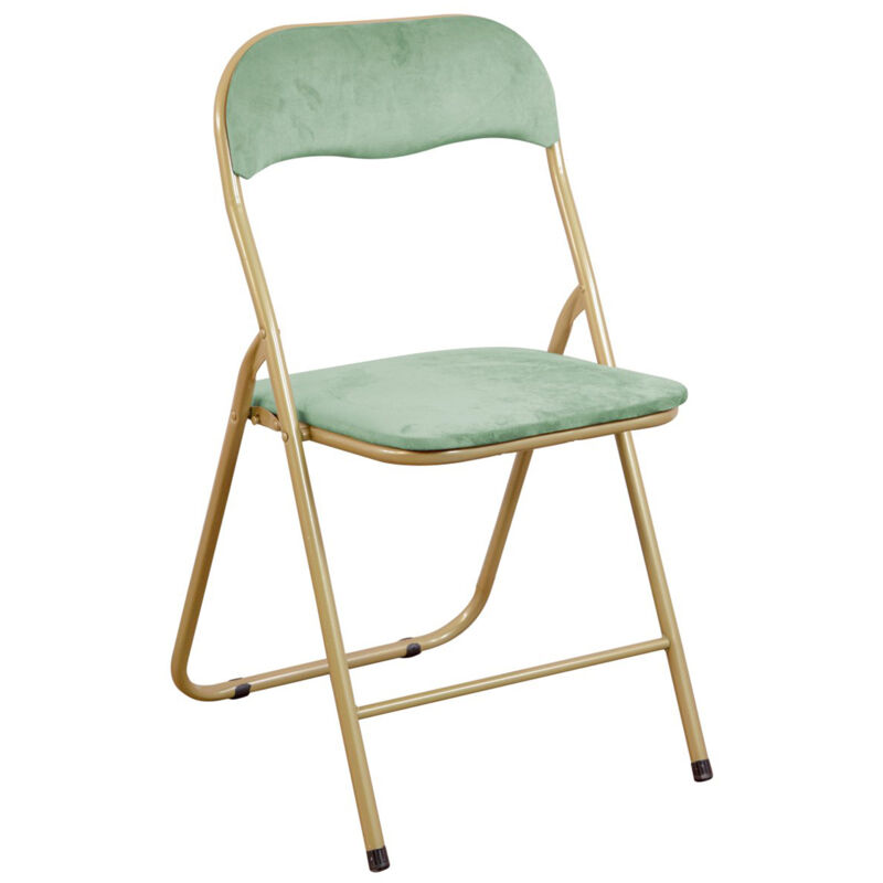 foto del prodotto marvin sedia pieghevole imbottita in velluto velvet da interno ufficio casa resistenti ferro leggere con schienale salvaspazio portatile cynthia