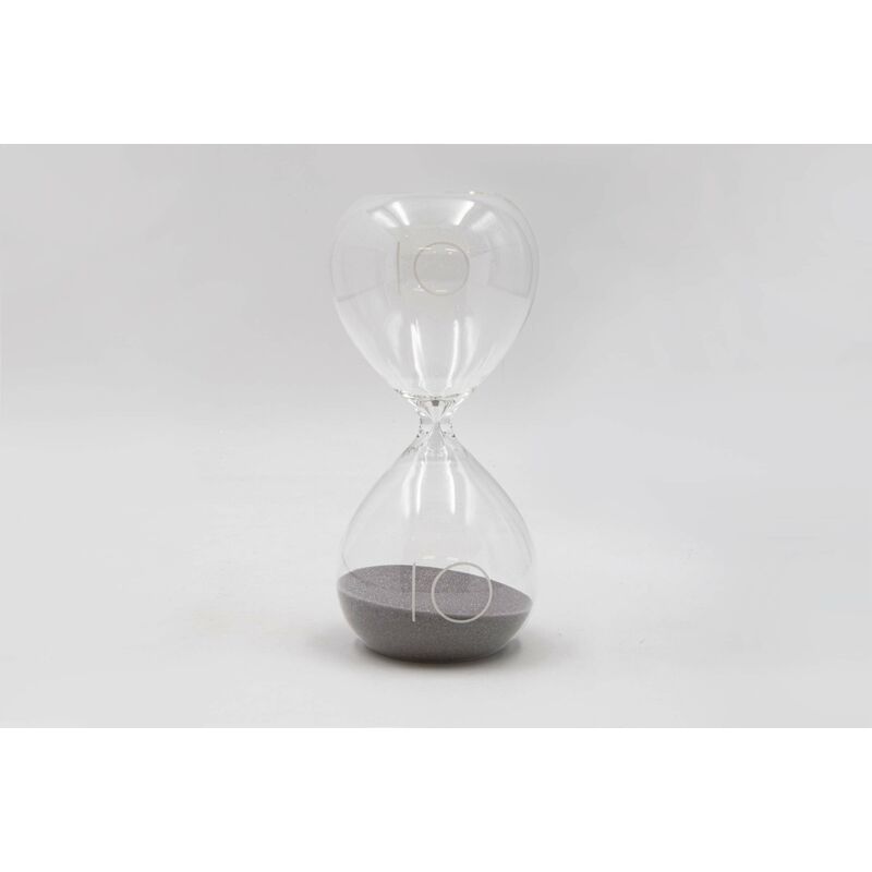 foto del prodotto mascagni 20d ten clessidra design mn 10 minuti sabbia grigio 15 cm decorazione per la casa, vetro, grigio, 15 x 7 x 7 cm