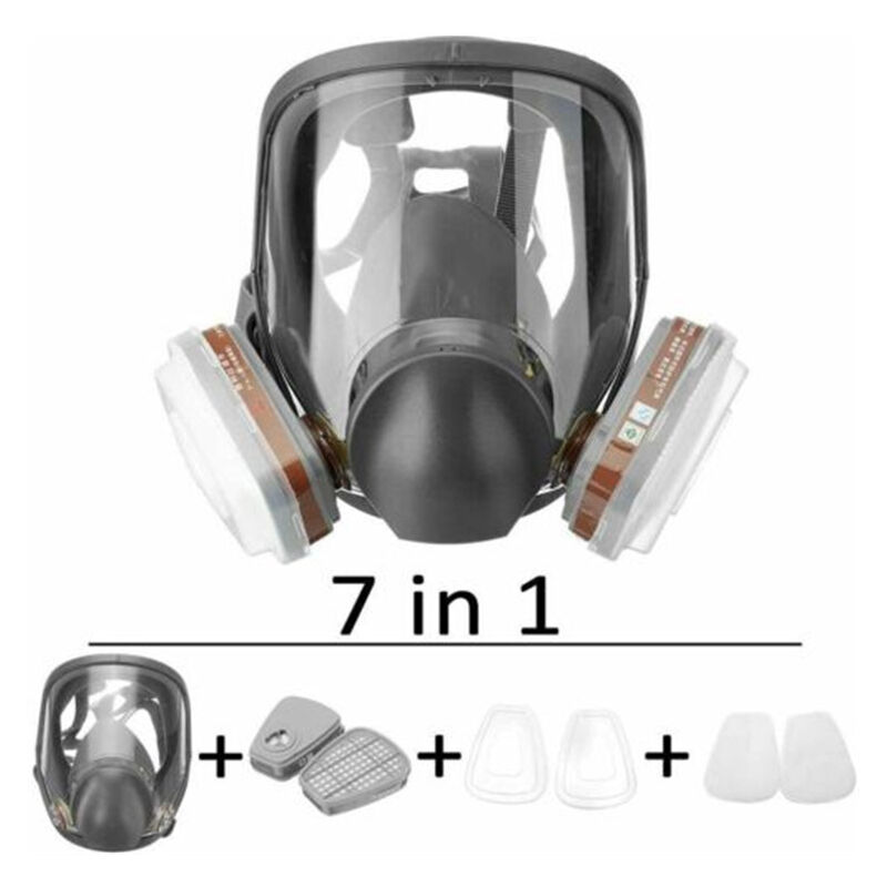 foto del prodotto maschera antigas a pieno facciale filtro in cotone set da 7 pezzi per prevenire l ammoniaca aiperq