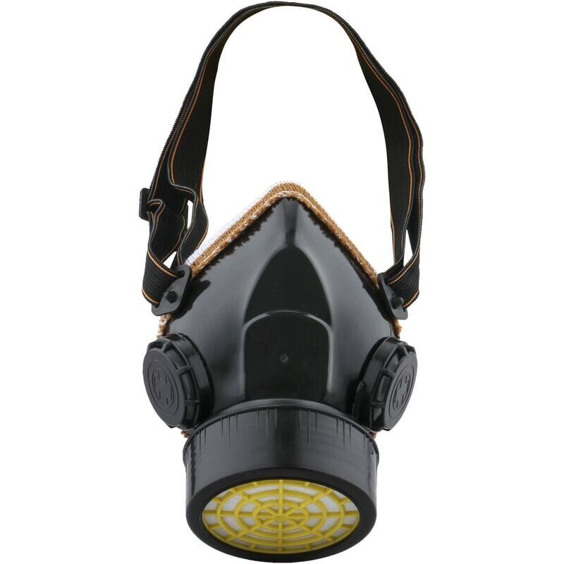 foto del prodotto maschera antipolvere protezione vernice respiratore chimico industriale contro fumi tossici, maschera a cartuccia protezione valvola di respirazione
