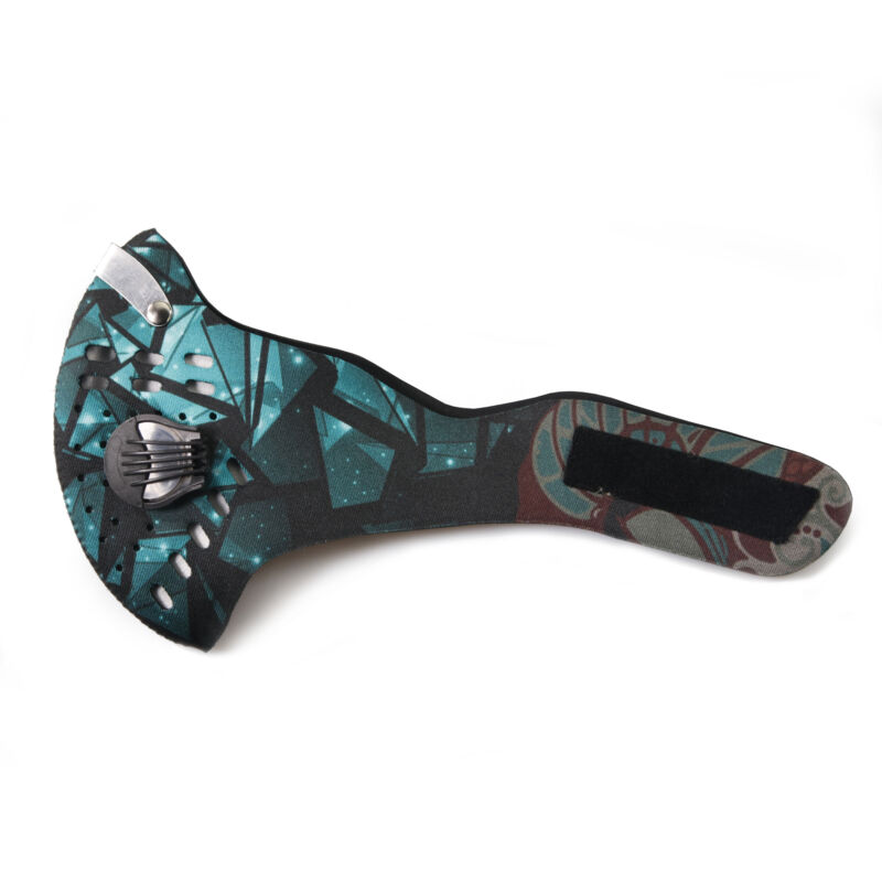 foto del prodotto maschera antismog con carboni attivi 3 filtri n99 verde 