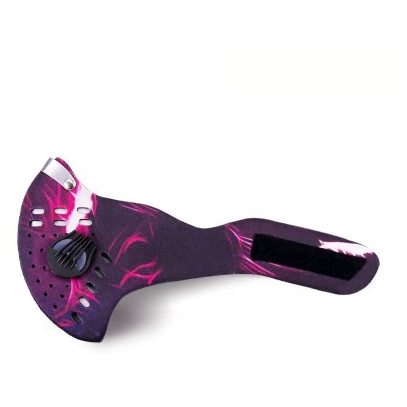 foto del prodotto maschera antismog con carboni attivi 3 filtri n99 viola 