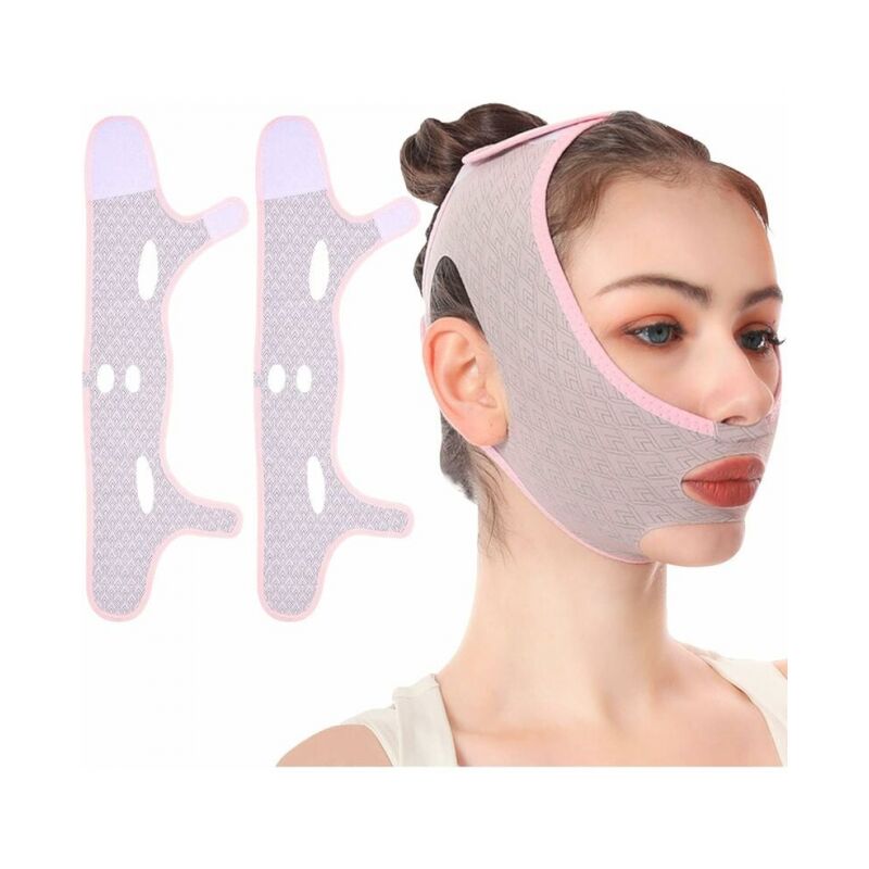 foto del prodotto maschera dimagrante per lifting del viso, maschera dimagrante per il viso, riutilizzabile, antirughe per doppio mento e pelle cadente