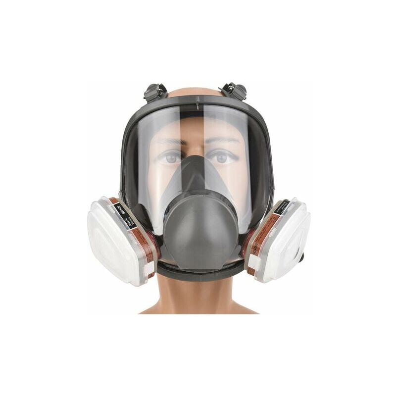 foto del prodotto maschera facciale completa in silicone maschera facciale completa maschera facciale completa scatola filtro filtro in cotone set da 7 pezzi per
