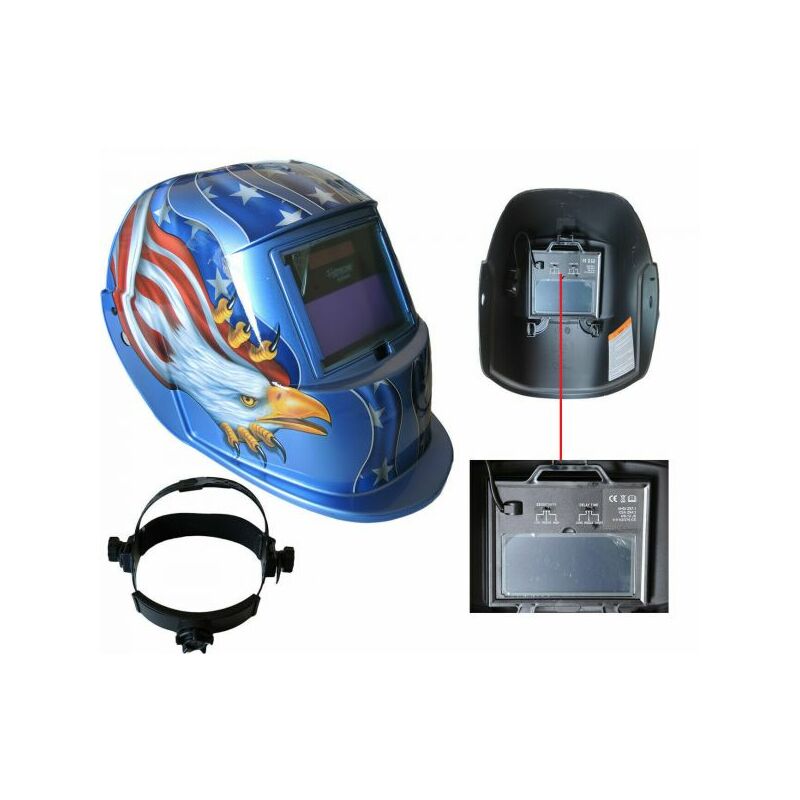 foto del prodotto maschera integrale per saldatura casco per fabbro 92x42mm