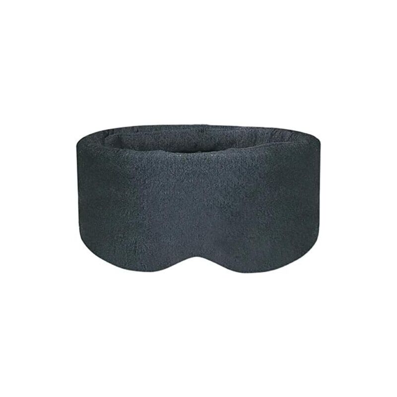 foto del prodotto maschera per dormire in 100 cotone nero, super morbida e confortevole, maschera per gli occhi che blocca la luce, regolabile per dormire in aereo